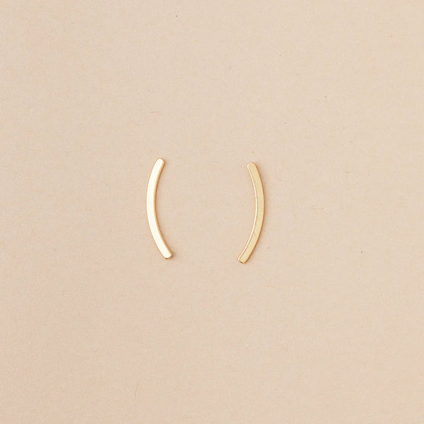 Refined Earring Collection - Comet Curve/Gold Vermeil (ER012)