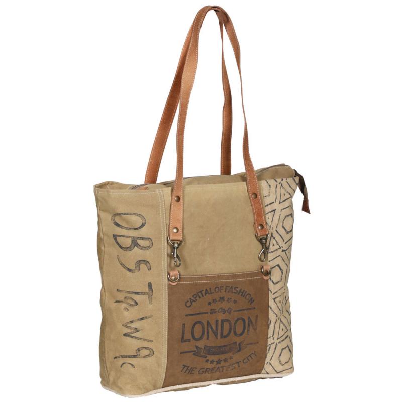 "LONDON" RECYCLED CANVAS TOTE (56062)
