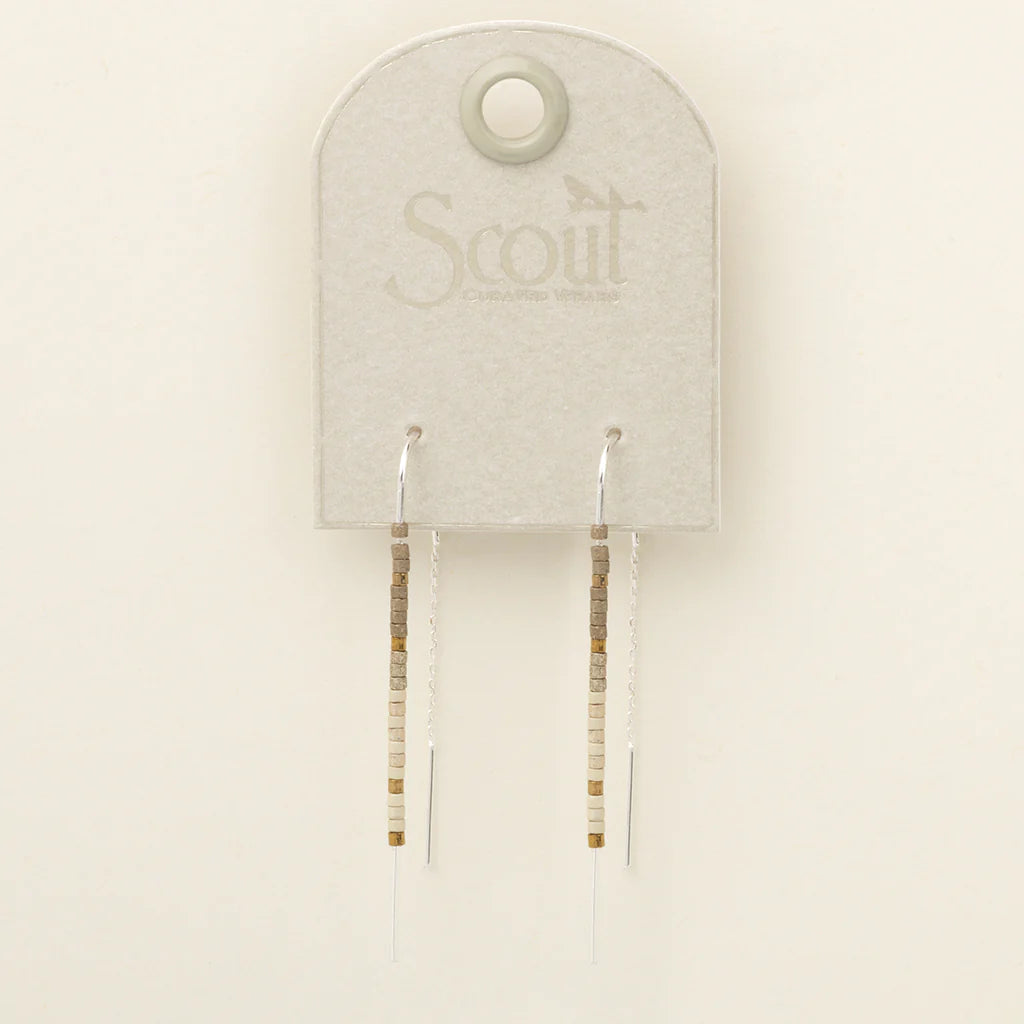Chromacolor Miyuki Thread Earring - Pewter Multi/Silver (MD002)