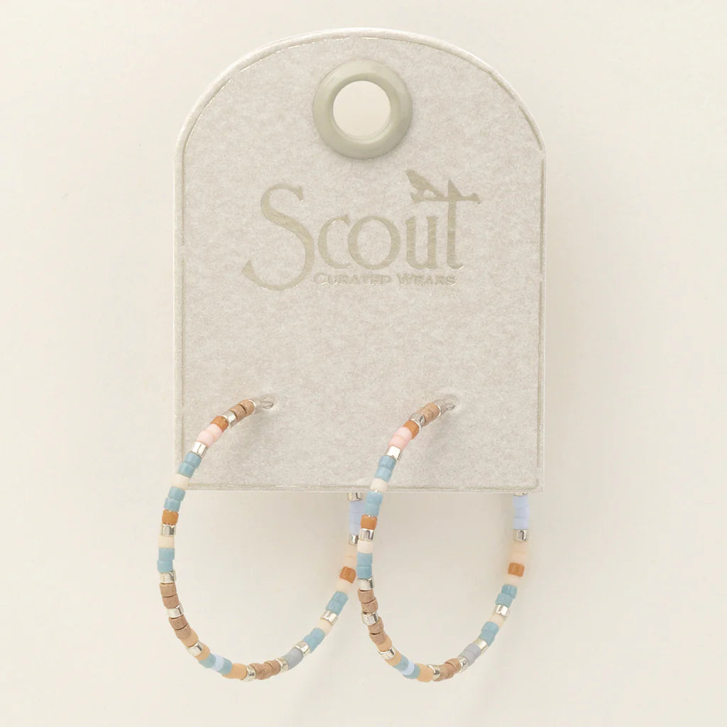 Chromacolor Miyuki Small Hoop - Desert Blue Multi/Silver (MS008)