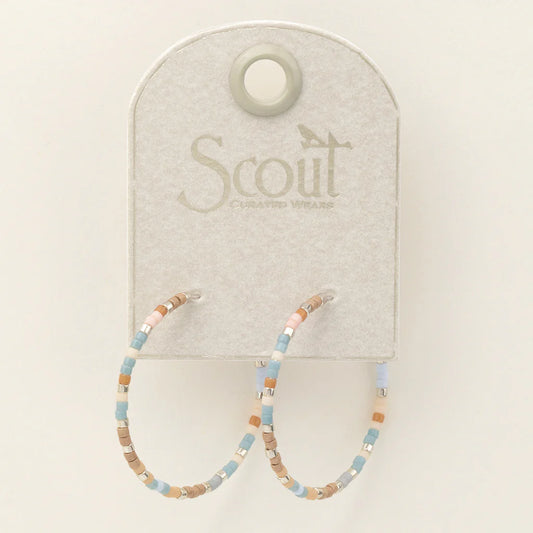 Chromacolor Miyuki Small Hoop - Desert Blue Multi/Silver (MS008)