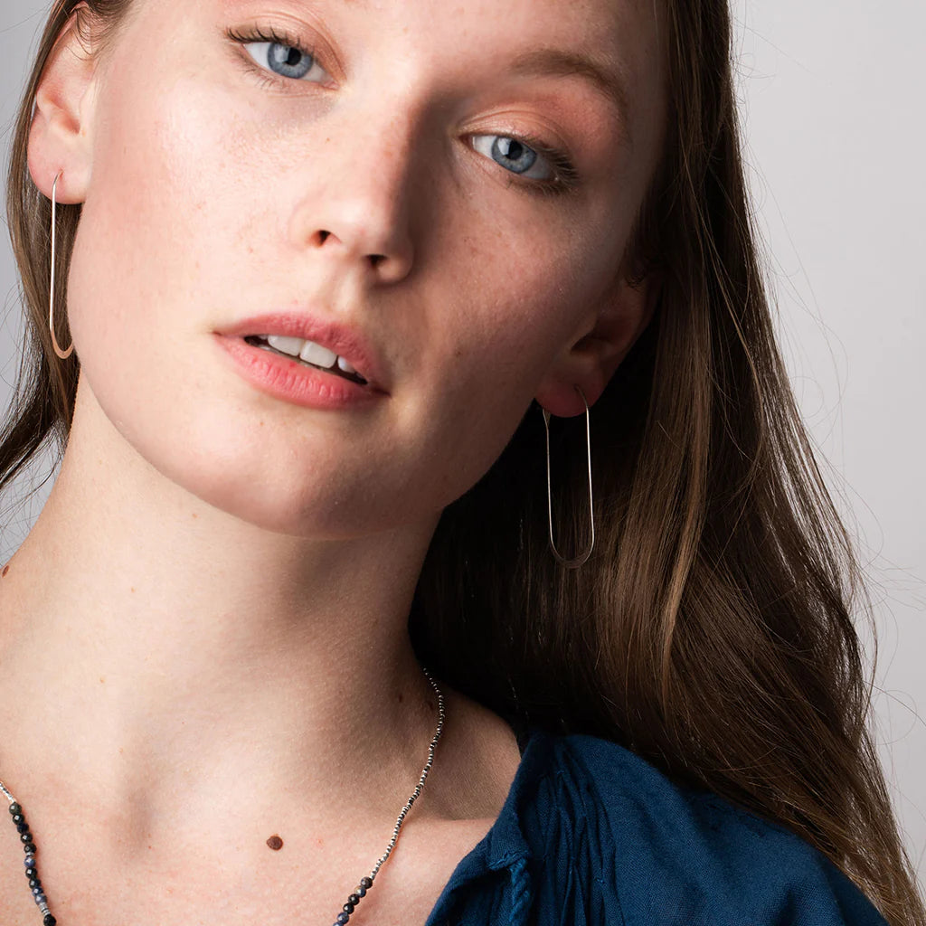 Refined Earring Collection - Cosmic Oval/Sterling Silver (ER007)