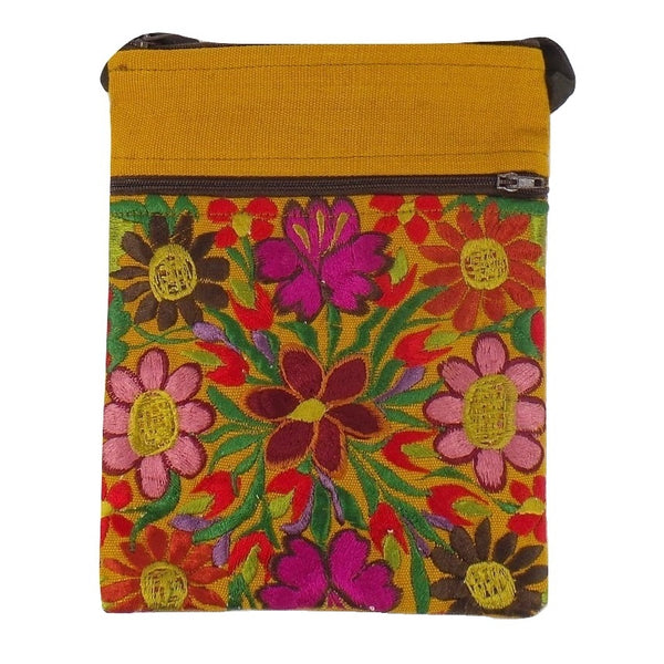Gold Embroidered Passport Bag (EA32)
