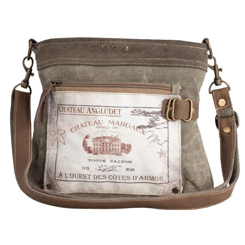 Peace and Patience Crossbody Canvas Bag