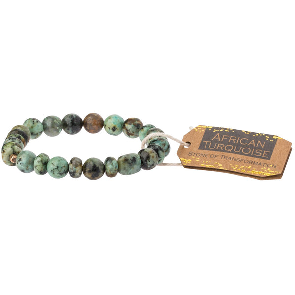 African Turquoise Stone Bracelet-Stone of Transformation (SS006)