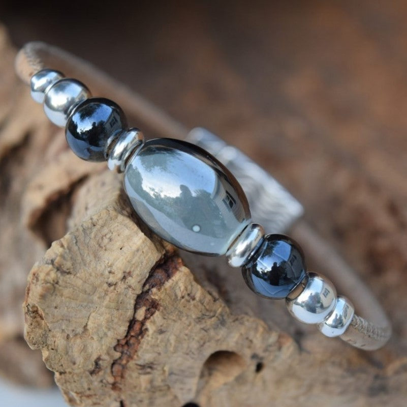 Black Turquoise Beaded Bracelet (B86)