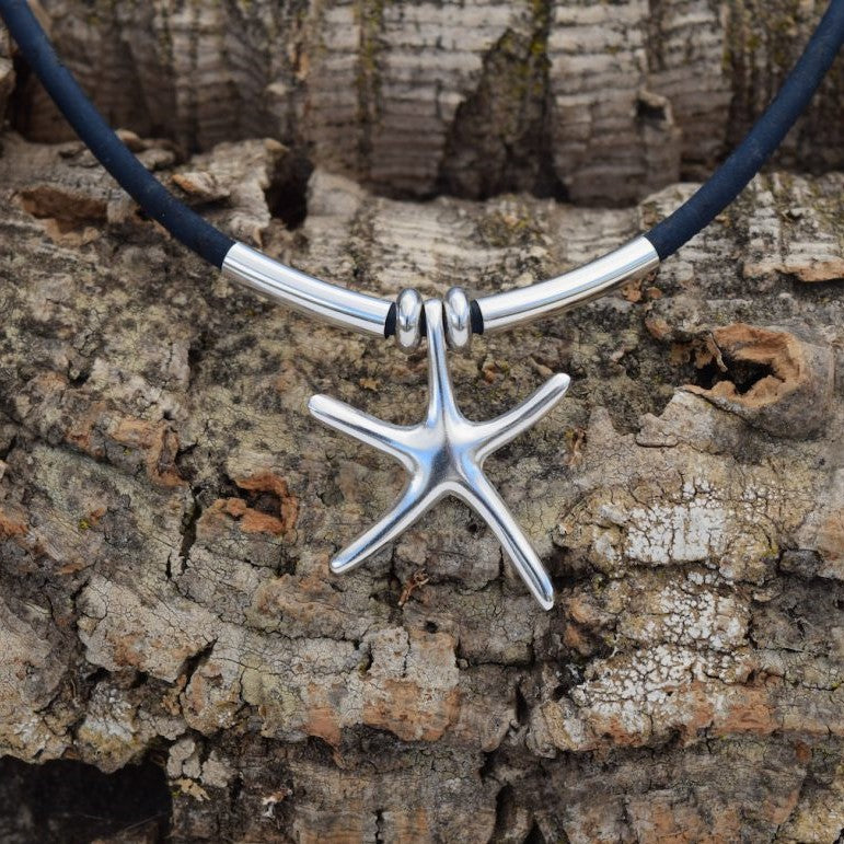 Sterling Silver Starfish Necklace (N27)