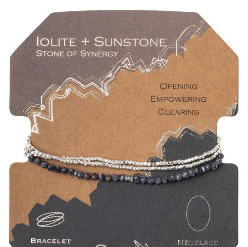 Delicate Stone Iolite & Sunstone - Stone of Synergy (SD020)