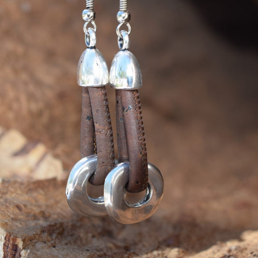 Rondelle Cork Earrings (E13)