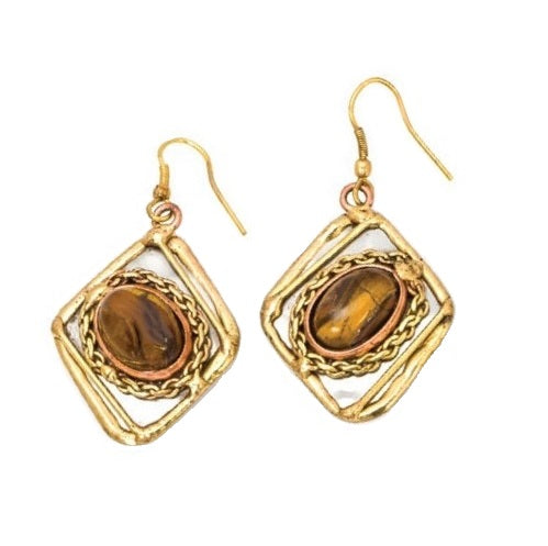 Tiger Eye Earrings (E2204)
