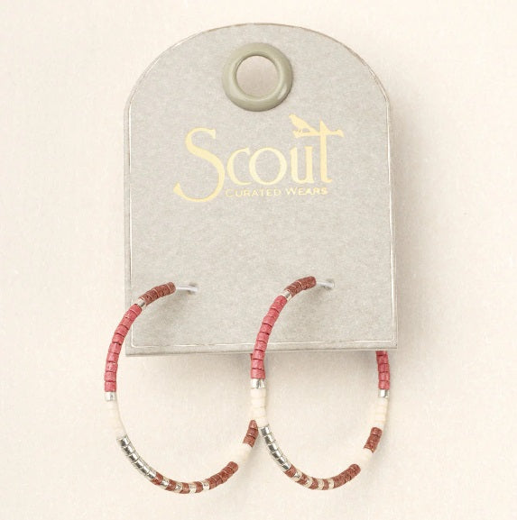 Chromacolor Miyuki Small Hoop - Blush Multi/Silver (MS002)
