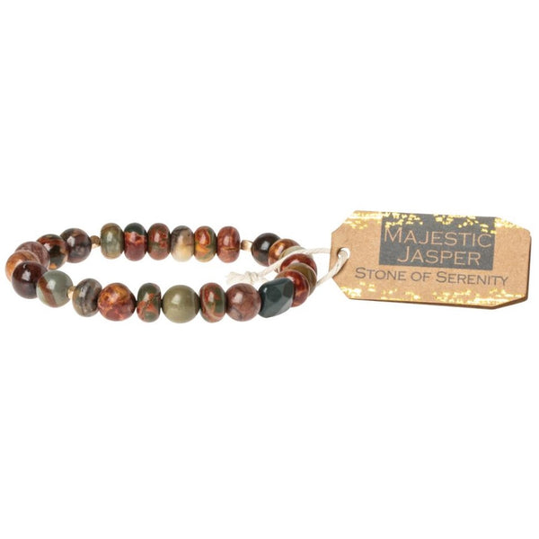 Majestic Jasper Stone Bracelet-Stone of Serenity (SS017)