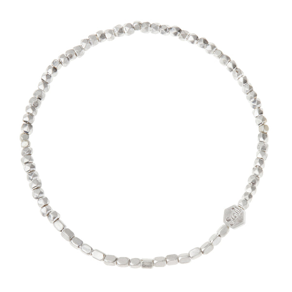 Mini Metal Stacking Bracelet - Silver (SR002)