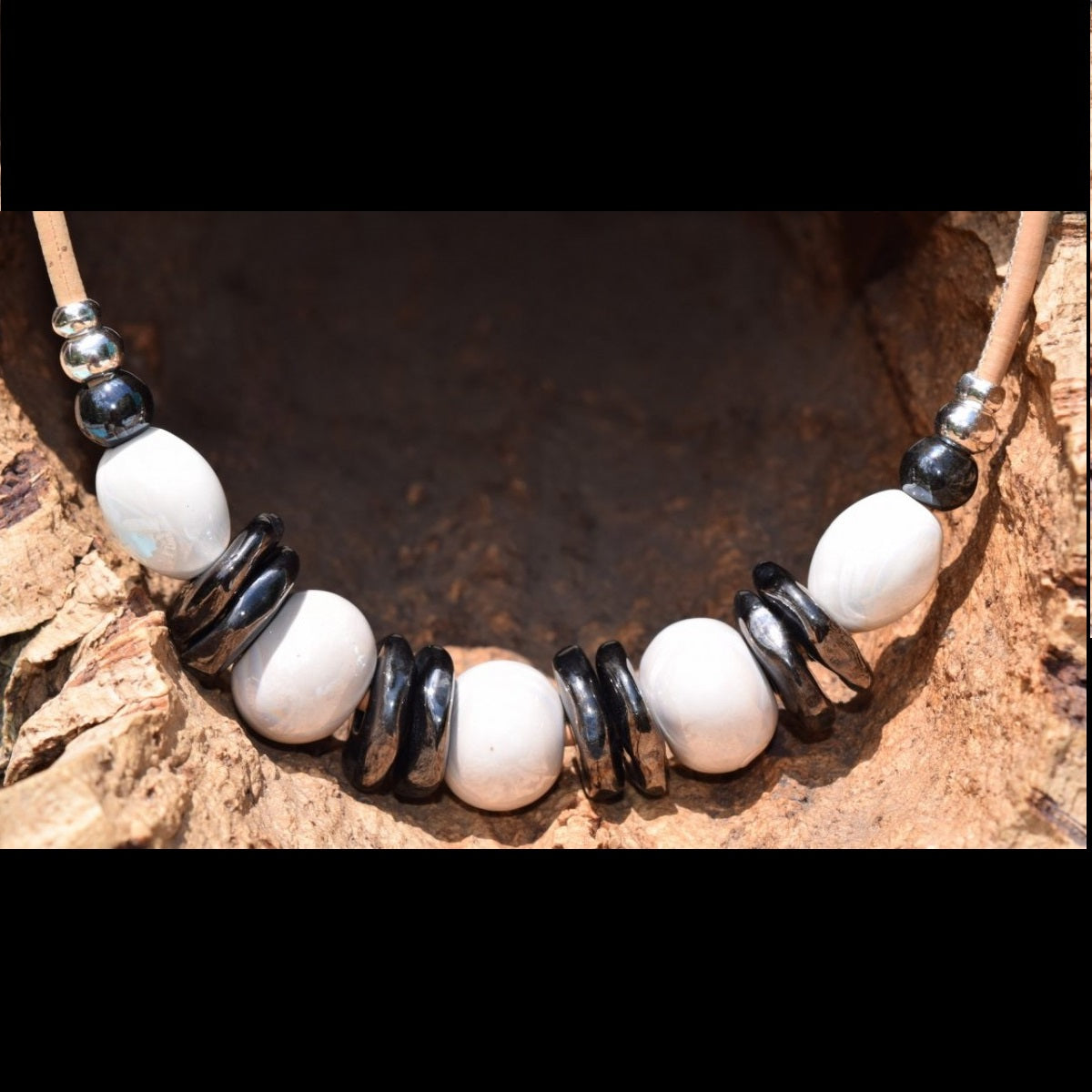 Ceramic Beaded Necklace (N72)