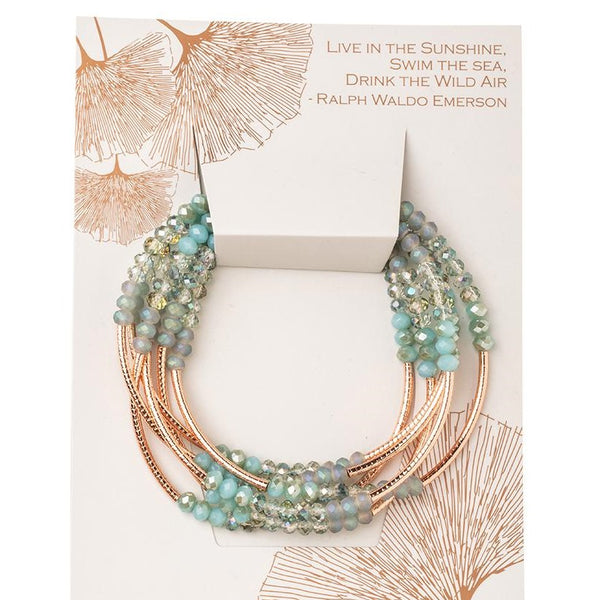 Neptune/Rose Gold Crystal Wrap (BR045)