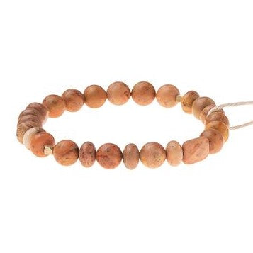 Petrified Wood Stone Bracelet - Stone of Renewal (SS020)