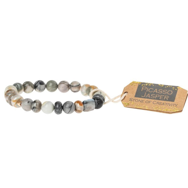 Picasso Jasper Stone Bracelet - Stone of Creativity (SS014)