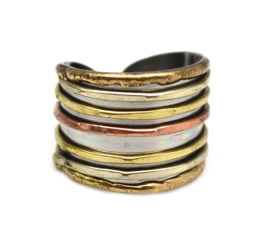 Mixed Metal Cuff Ring (R005)