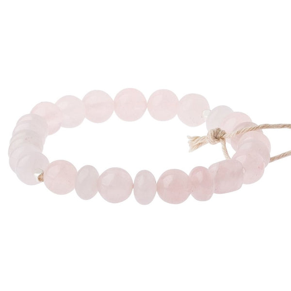 Rose Quartz Stone Bracelet - Stone of the Heart (SS008)