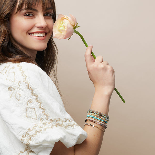 Mini Metal Stacking Bracelet - Silver (SR002)