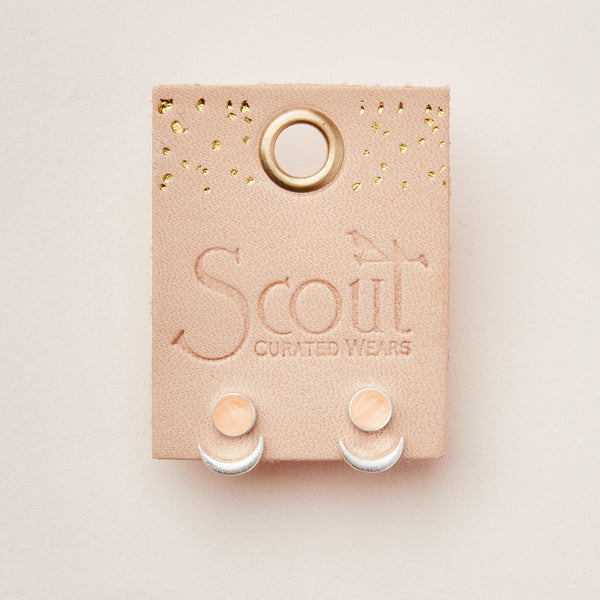 Stone Moon Phase Ear Jacket - Sunstone | Silver (EU006)