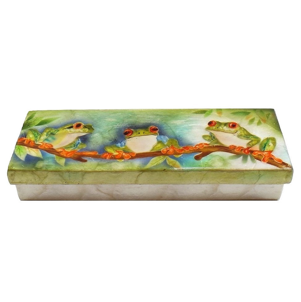 Long Frog Trio Trinket Box (1273) Naturally Inspired Orlando