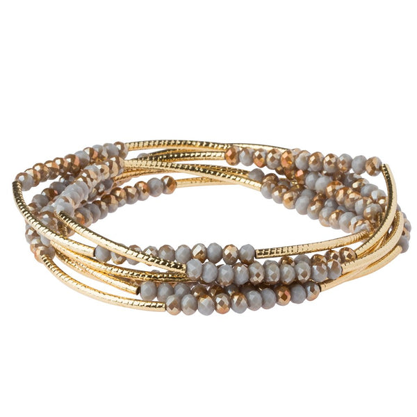 Silver Lining/Gold Crystal Wrap (BR038)