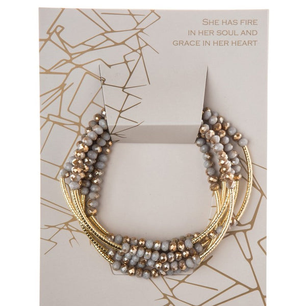 Silver Lining/Gold Crystal Wrap (BR038)