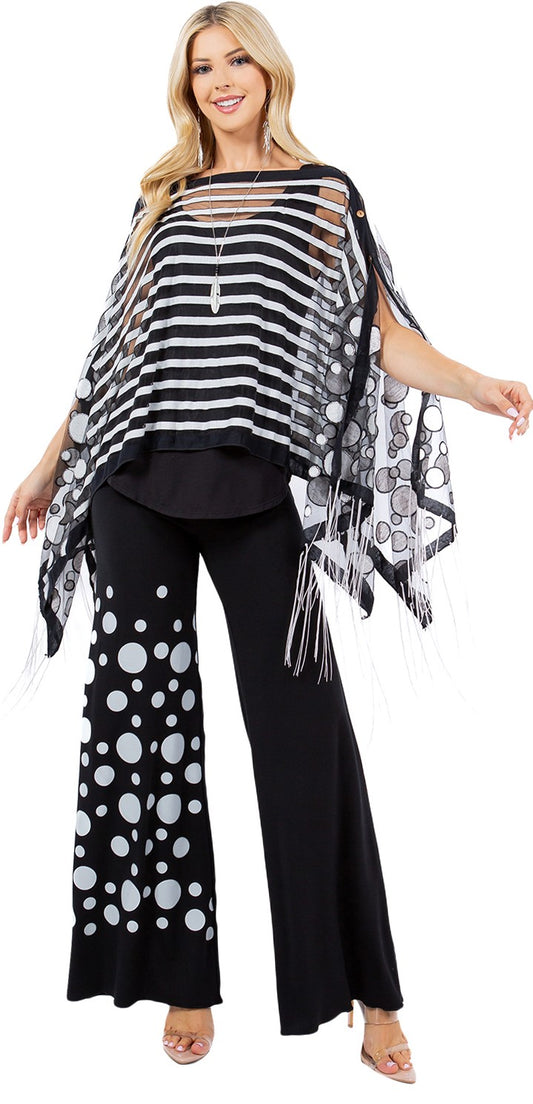 Dots & Stripes (7 Way Scarf/Poncho)