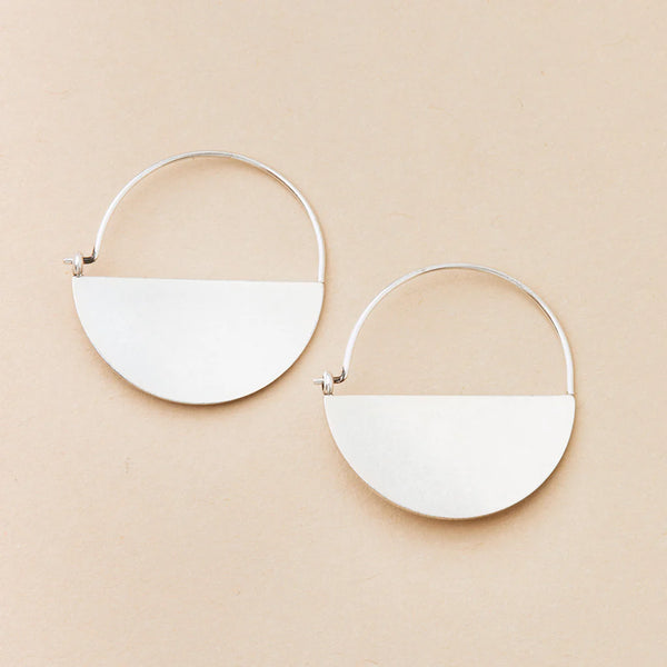 Refined Earring Collection - Lunar Hoop/Sterling Silver (ER015)