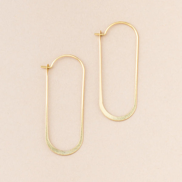 Refined Earring Collection - Cosmic Oval/Gold Vermeil (ER008)