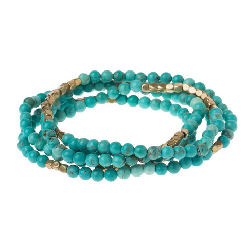 Stone Wrap Turquoise/gold-Stone of The Sky (SW001)