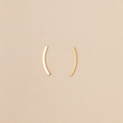 Refined Earring Collection - Comet Curve/Gold Vermeil (ER012)