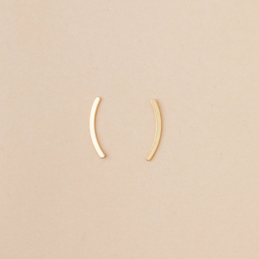 Refined Earring Collection - Comet Curve/Gold Vermeil (ER012)