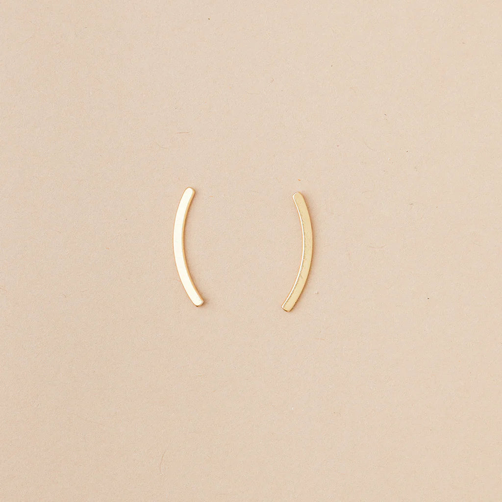 Refined Earring Collection - Comet Curve/Gold Vermeil (ER012)