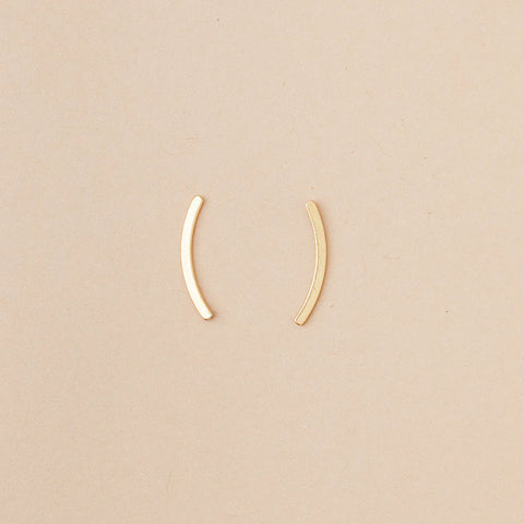 Refined Earring Collection - Comet Curve/Gold Vermeil (ER012)