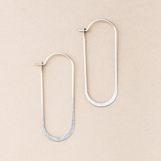 Refined Earring Collection - Cosmic Oval/Sterling Silver (ER007)
