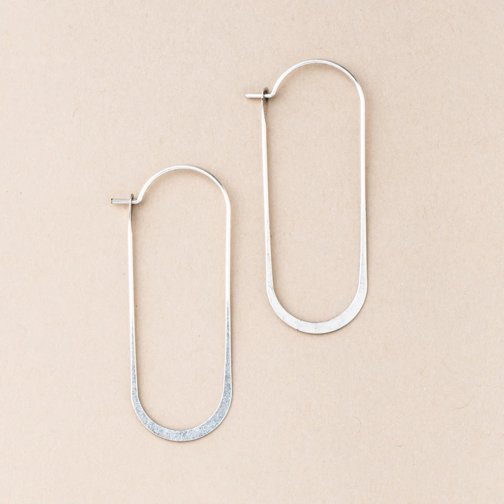 Refined Earring Collection - Cosmic Oval/Sterling Silver (ER007)