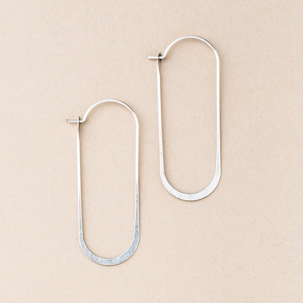 Refined Earring Collection - Cosmic Oval/Sterling Silver (ER007)