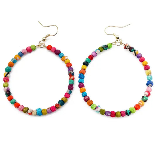 Aasha Kantha Handcrafted Large Hoop Earrings (E5092)