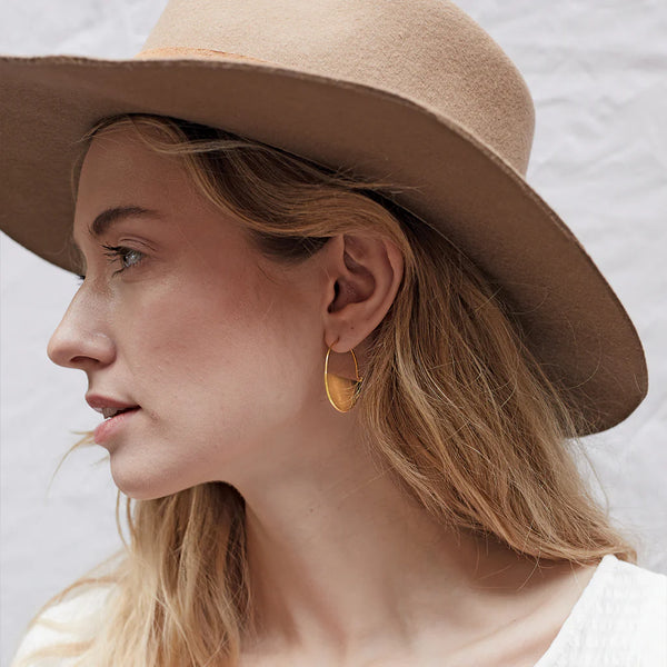 Refined Earring Collection - Lunar Hoop/Gold Vermeil (ER016)
