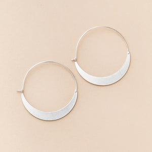 Refined Earring Collection - Crescent Hoop/Sterling Silver (ER001)