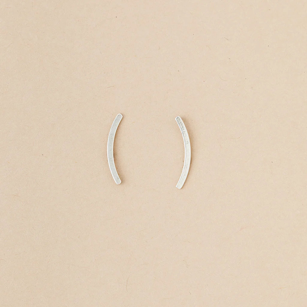 Refined Earring Collection - Comet Curve/Sterling Silver (ER011)