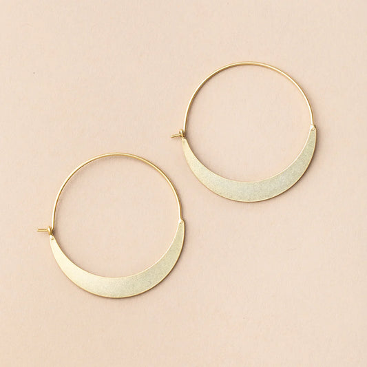 Refined Earring Collection - Crescent Hoop/Gold Vermeil (ER002)