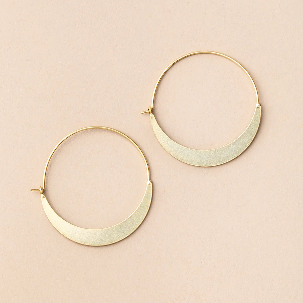 Refined Earring Collection - Crescent Hoop/Gold Vermeil (ER002)