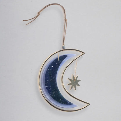 Stained Glass Light Catcher - Moon Star  LG003