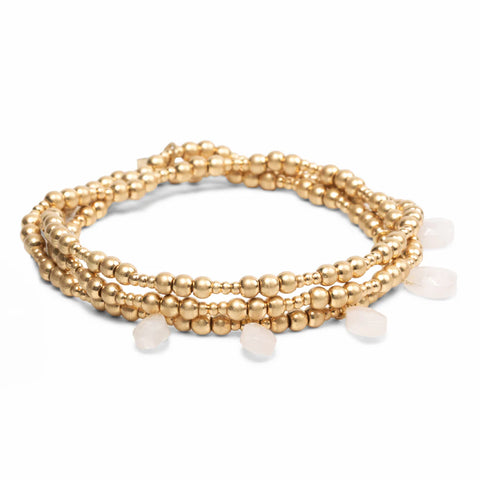 Metal Wrap - Timeless/Rose Quartz/Gold (BW009)