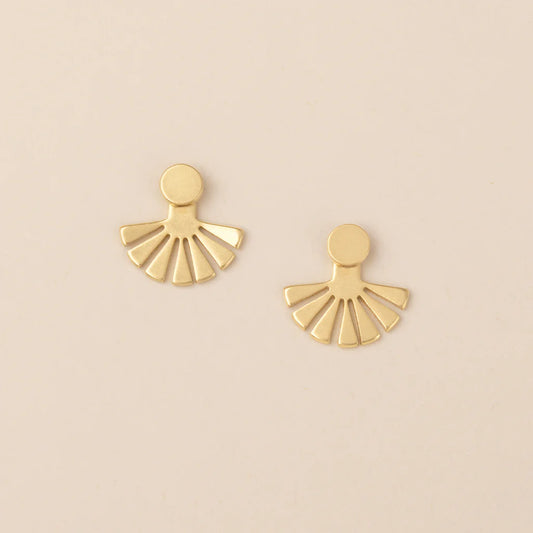 Refined Earring Collection - Sunburst Ear Jacket/Gold Vermeil (ER026)