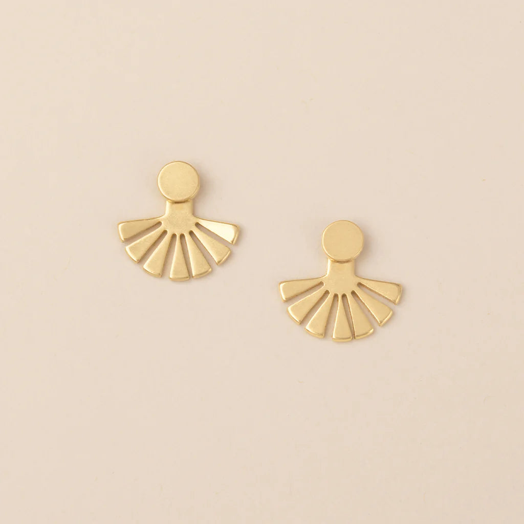 Refined Earring Collection - Sunburst Ear Jacket/Gold Vermeil (ER026)