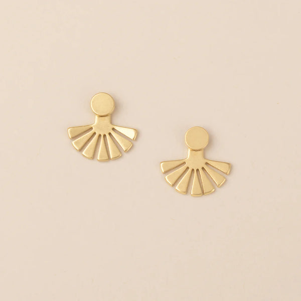 Refined Earring Collection - Sunburst Ear Jacket/Gold Vermeil (ER026)